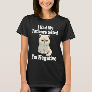 Camiseta Probé Mi Paciencia Soy Negativo Sarcasmo De Gato