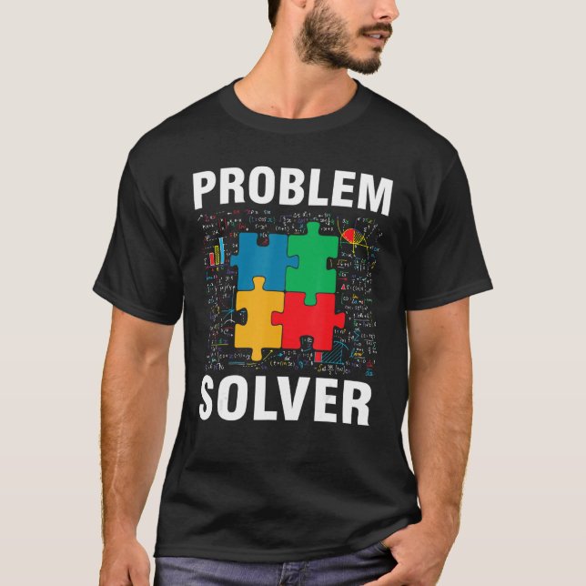 Camiseta Problem Solver Jigsaw Puzzles Math   (Anverso)