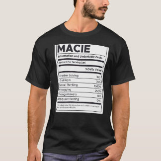 Camiseta Problema con la información de nutrición macie que