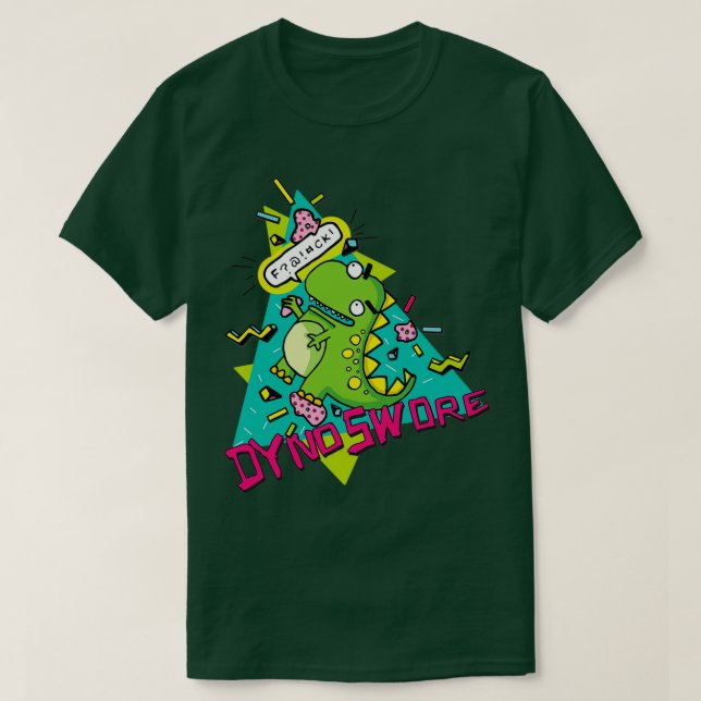 Camiseta Problema con los rocas de los dinosaurios que sube (Diseño del anverso)