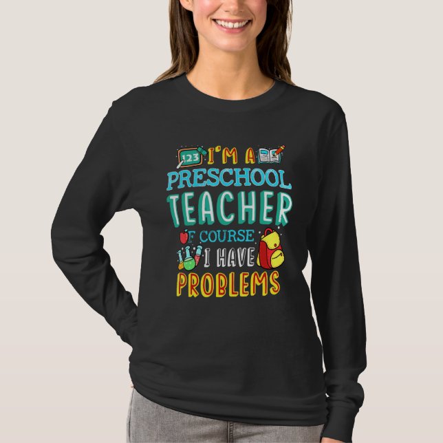 Camiseta Problema de clase de docentes preescolares 1º día  (Anverso)