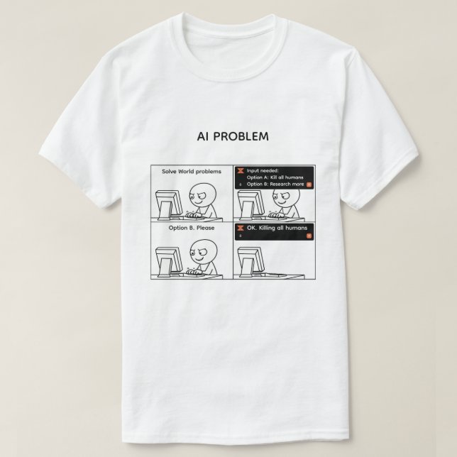 Camiseta Problema de IA (Diseño del anverso)