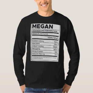 Camiseta Problema de información nutricional en megan que r