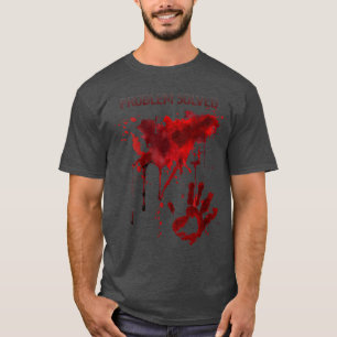 Camiseta Problema de Mujeres Resuelto Sangriento Manchado d