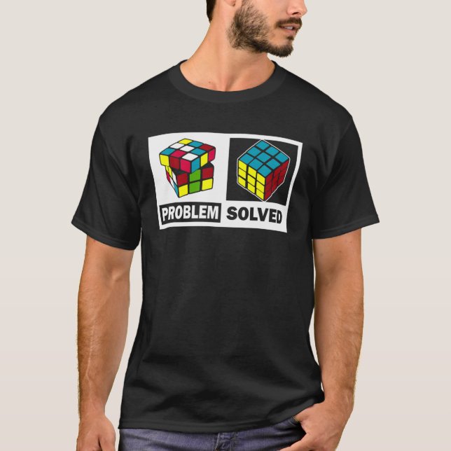 Camiseta Problema del cubo del rompecabezas competitivo sol (Anverso)