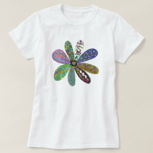 Camiseta Problema del doble del flower power de la curació