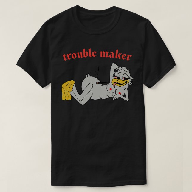Camiseta Problema hacedor Sexy pato de los 80 (Diseño del anverso)