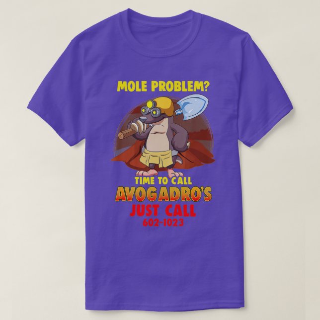 Camiseta Problema mole Química Avogadro's Number Mole Day (Diseño del anverso)
