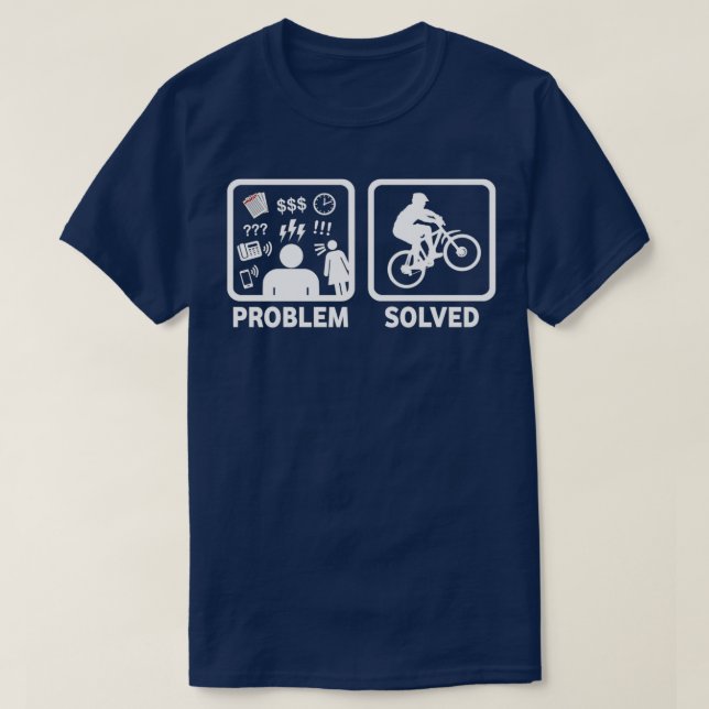 Camiseta Problema Resuelto Ciclismo de Montaña (Diseño del anverso)