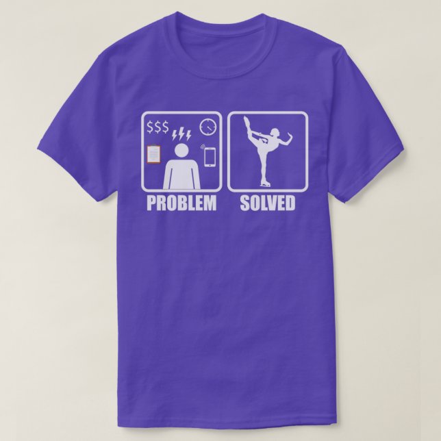 Camiseta Problema resuelto con patinaje artístico (Diseño del anverso)