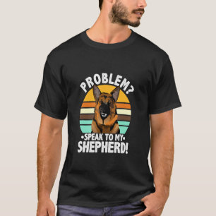 Camiseta Problema Retro de cosecha del perro pastor alemán