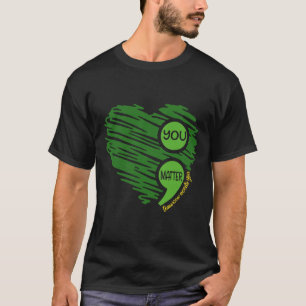 Camiseta Problema Semicolon Heart Retro Awaren de Salud Men