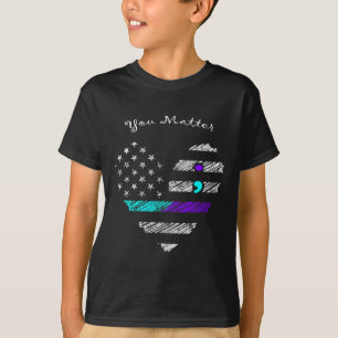 Camiseta Problema Suicidio de Sensibilización sobre Prevenc