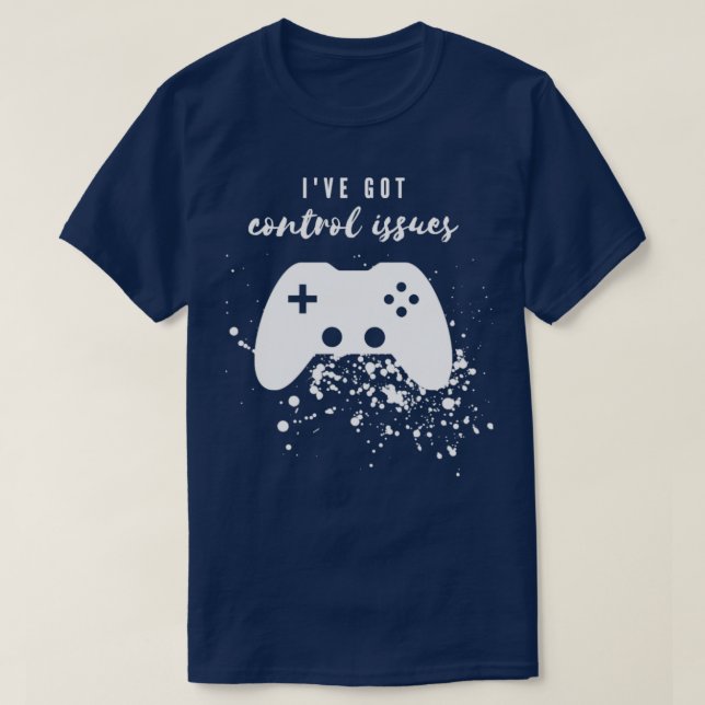 Camiseta Problemas de control blanco (Diseño del anverso)