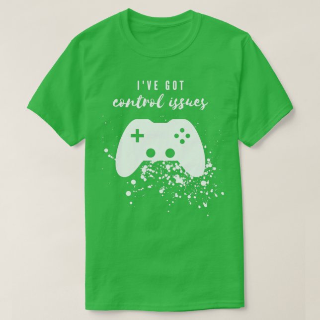 Camiseta Problemas de control blanco (Diseño del anverso)