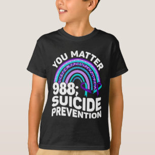 Camiseta Problemas de corazón 988 Conciencia sobre la preve