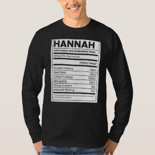 Camiseta Problemas de información nutricional de Hannah res