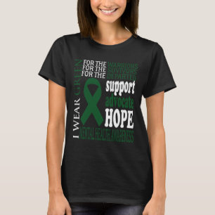 Camiseta Problemas de salud mental Cinta verde Salud mental