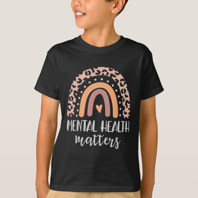 Camiseta Problemas de salud mental Leopard Imprimir Boho Ar (Anverso)