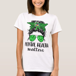 Camiseta Problemas de salud Messy Bun Gift Mental Health Aw