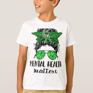 Camiseta Problemas de salud Messy Bun Gift Mental Health Aw