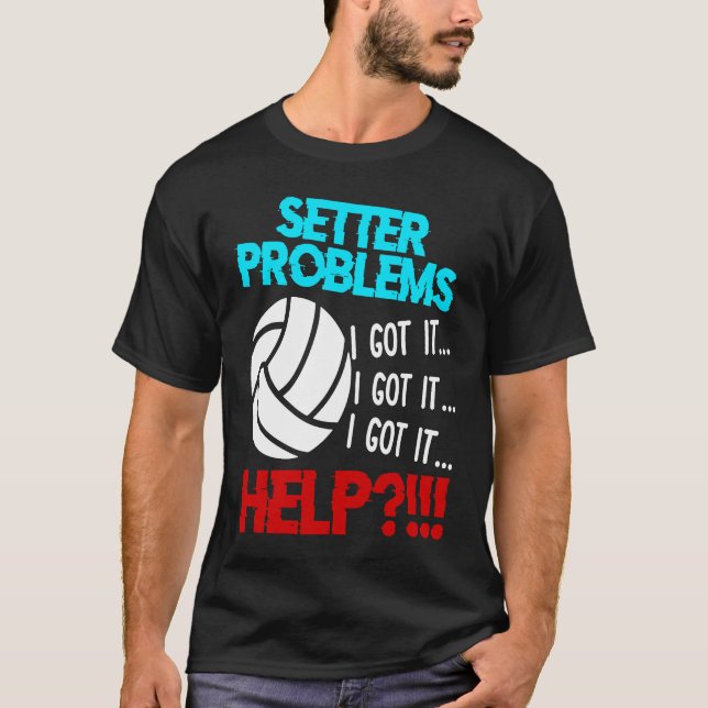 Camiseta Problemas de voleibol en la playa (Anverso)
