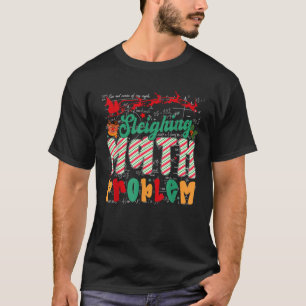 Camiseta Problemas Divertidos de Matemáticas de Trineo Humo