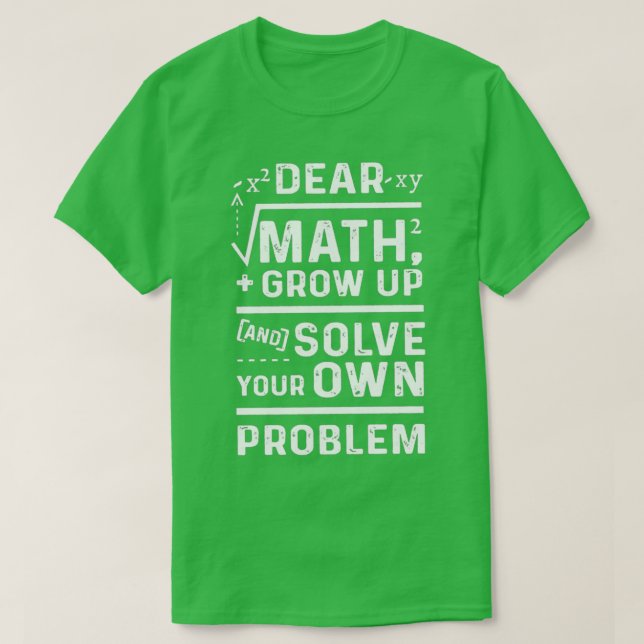 Camiseta Problemas matemáticos divertidos (Diseño del anverso)