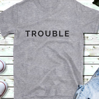 Camiseta Problemas Parejas divertidas Black Text T-Shirt Su