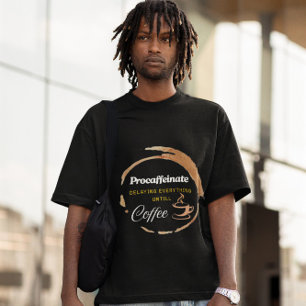 Camiseta Procaffeinate Coffee Gracioso Cita Regalada