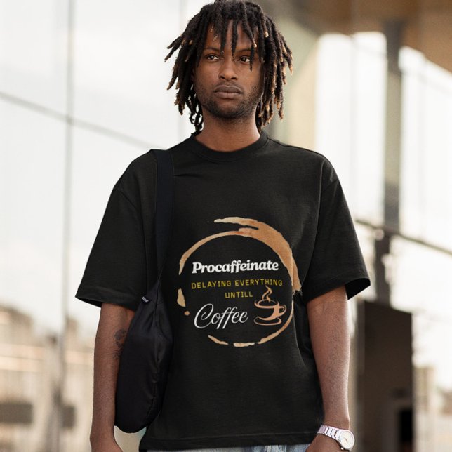 Camiseta Procaffeinate Coffee Gracioso Cita Regalada (Subido por el creador)