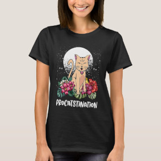 Camiseta Procatstination  Cat  Humor Kitten Lazy Cat Mom  1