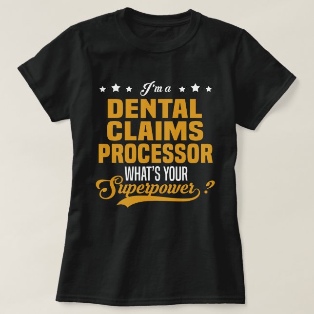 Camiseta Procesador de notificaciones dentales (Diseño del anverso)