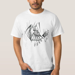 Camiseta Procesión Blanco Negro Arte de Tatuaje Tribal Abst