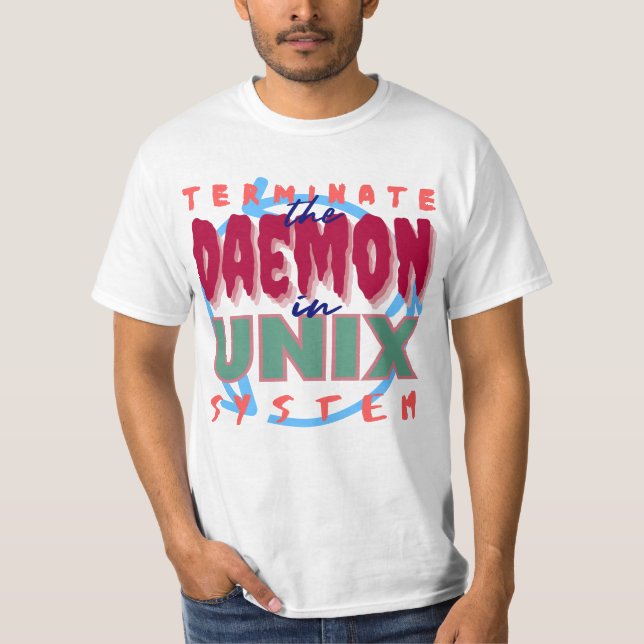 Camiseta Proceso Daemon en sistemas Unix (Anverso)