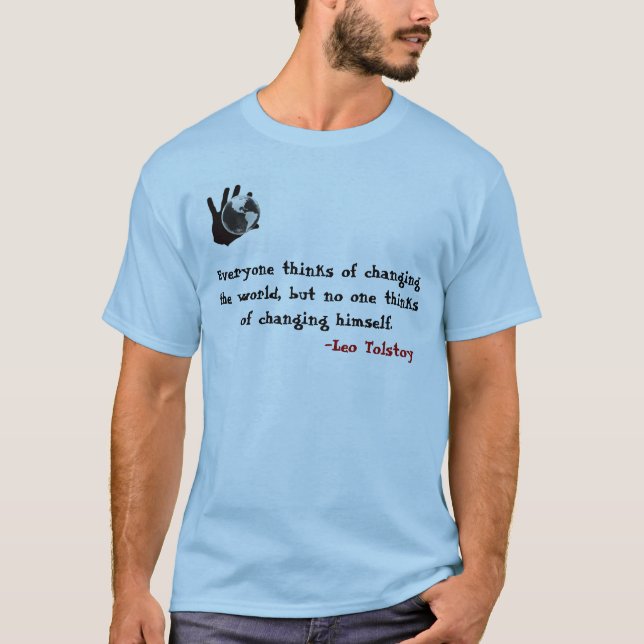 Camiseta Proceso del pensamiento de Tolstoy (Anverso)