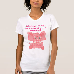 Camiseta Proceso irónico Elefante Rosa