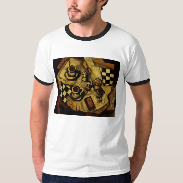 Camiseta Prochazka - café y ajedrez (Anverso)