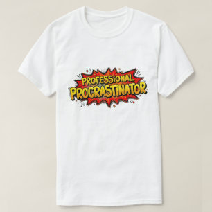 Camiseta Procrastinador Profesional Arte Cómic Pop Retro