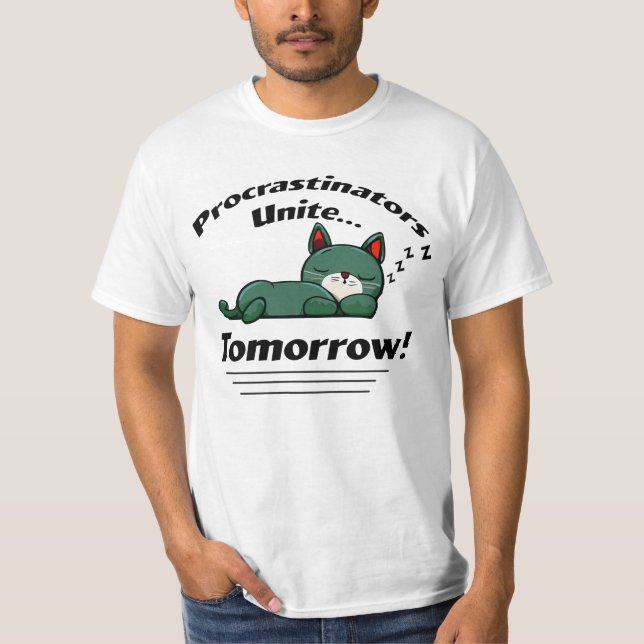 Camiseta Procrastinadores se unen (Anverso)