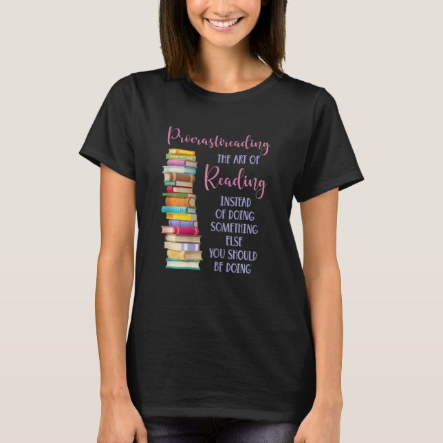 Camiseta Procrastination Book Reader for Women and Kids (Anverso)