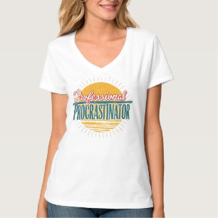 Camiseta Procrastinator profesional Retro Funny Cita T-Sh