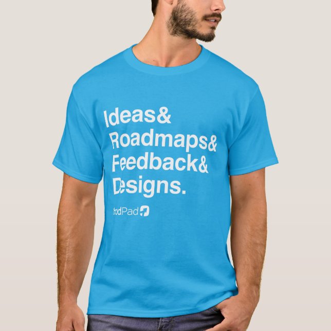 Camiseta ProdPad 'Helvetica List' (Anverso)