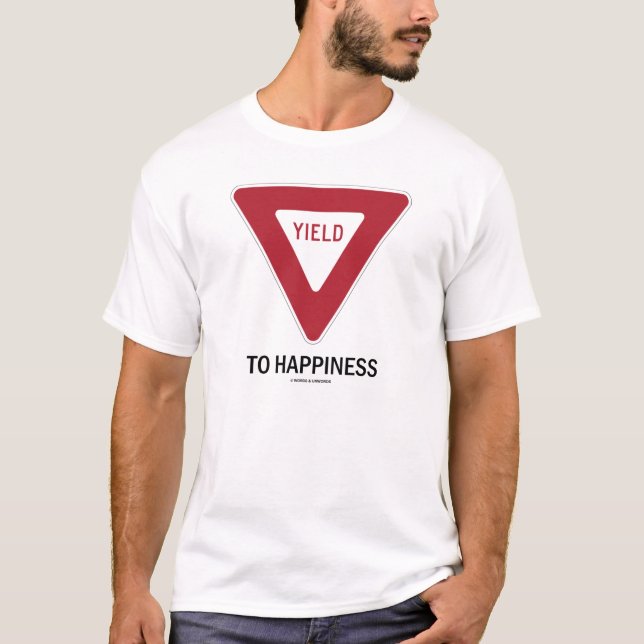 Camiseta Producción a la felicidad (señal de tráfico) (Anverso)