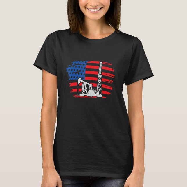 Camiseta Producción de aceite de plataforma de perforación  (Anverso)