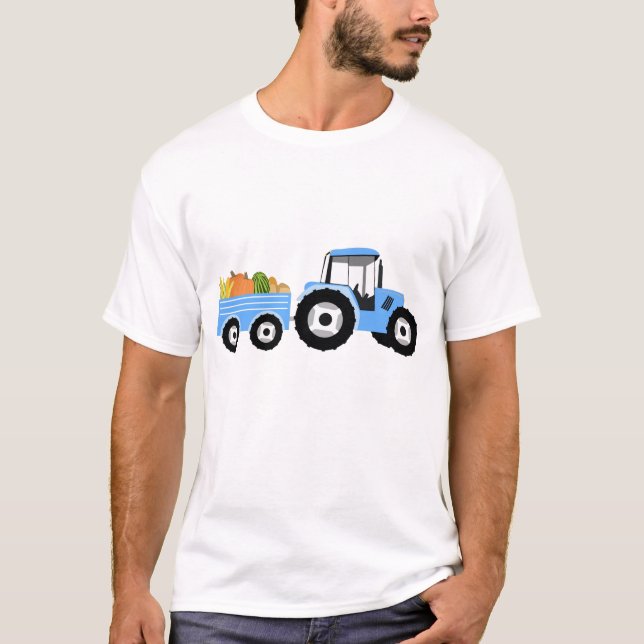 Camiseta Producción de granjas de camiones azules (Anverso)
