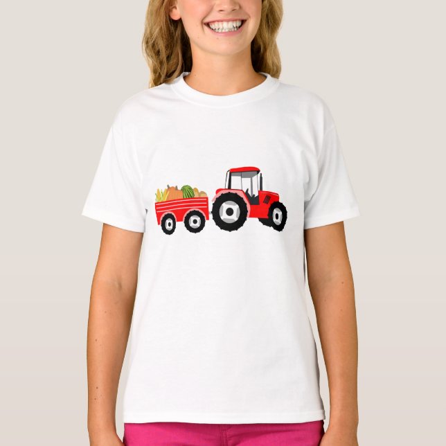 Camiseta Producción de la Granja de Camiones Rojos (Anverso)