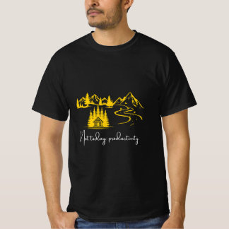 Camiseta Productividad No Hoy Escena Divertida de Naturalez