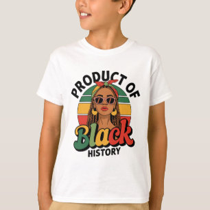 Camiseta Producto de la historia negra Orgulloso Afro Melan