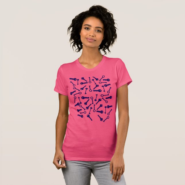 Camiseta Producto de patrón azul clave (Anverso completo)